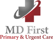 MDFirst Health and urgent care logo