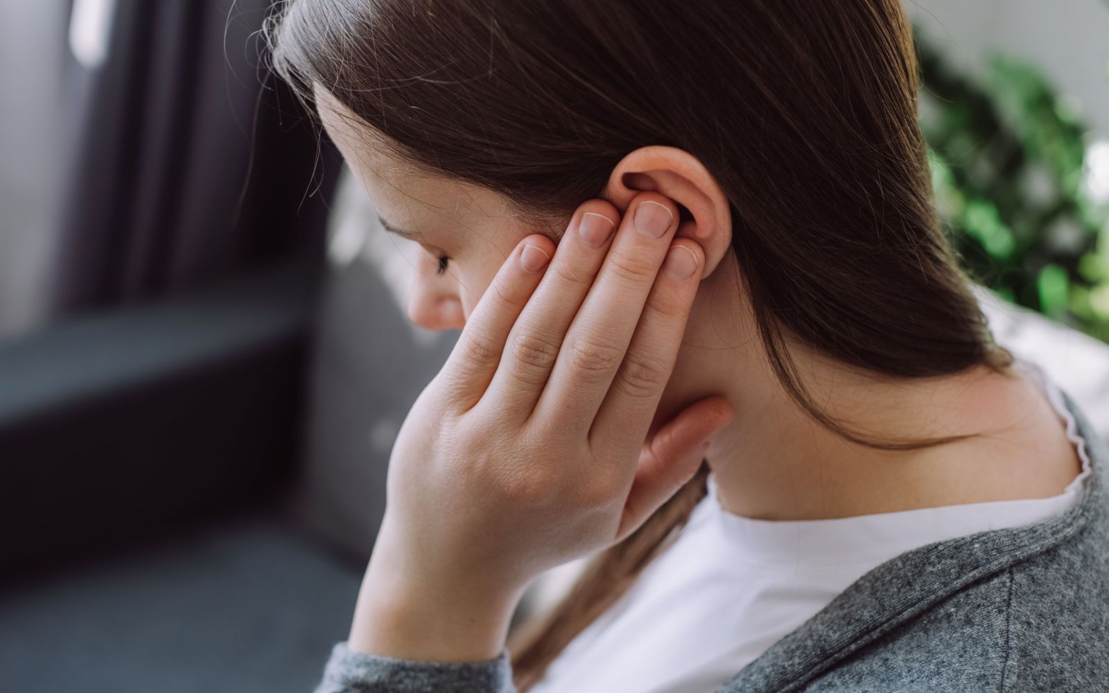 Woman Experiencing Ear pain